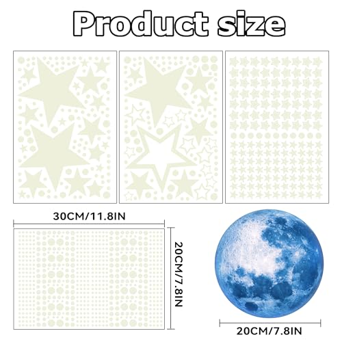 Glow in The Dark Stars for Ceiling (1108 Count)