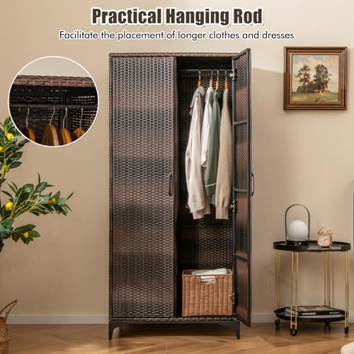 Wicker Storage Cabinet