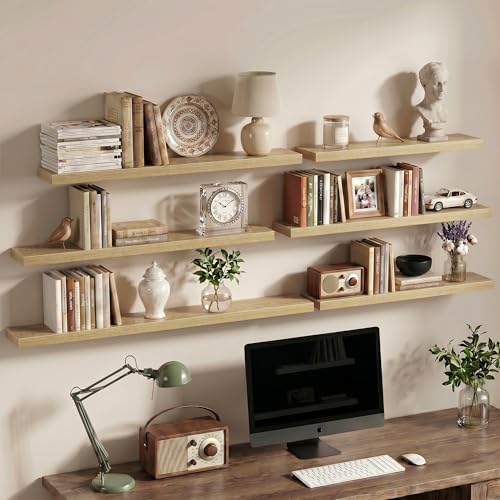 24 Inch Floating Shelves Wall Mounted for Display (2 Count)