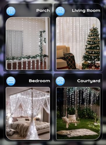 300 LED Fairy Curtain Lights
