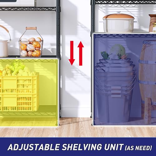 5 Tier Wire Shelving (4 Count)