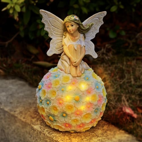 Solar Flower Fairy Garden Decor