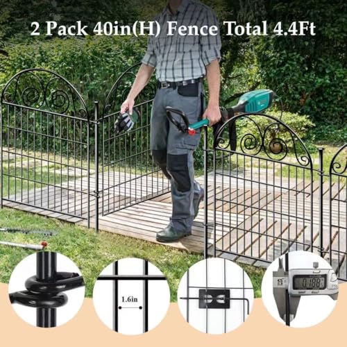 Tall Garden Fence with Gate