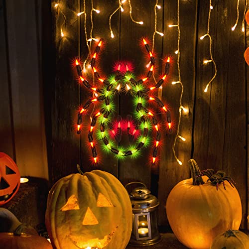 12.8" Lighted Spider Halloween Window Silhouette Decoration
