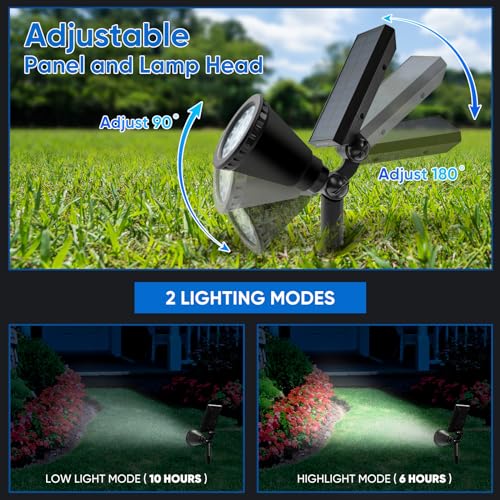 800 Lumens Solar Spot Lights Outdoor (2 Count)