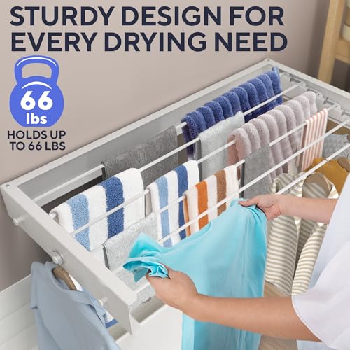 Foldable Wall Mounted Drying Rack 40 inch