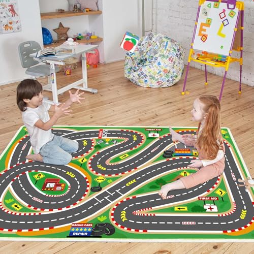 Kids Rug Playmat City Life Playroom Rug Activity Mat for Kids Toy Car Kids Carpet for Playroom Living Room (24 Sq Ft)