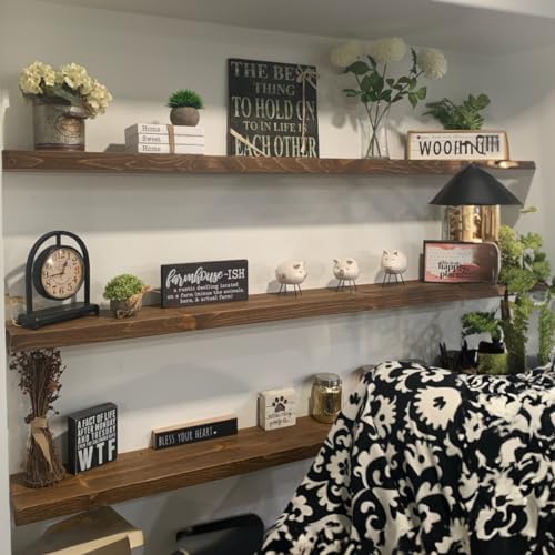 72 inch Wooden Floating Shelves for Wall