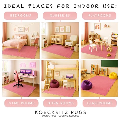 Soft & Colorful 11' Round Kids Classroom Area Rug