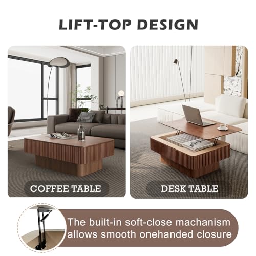 Lift Coffee Table with Storage & Adjustable Height
