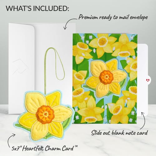 Everyday Handmade Yellow Flower HeartFelt Charm Card