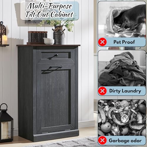 Tilt Out Laundry Hamper Cabinet