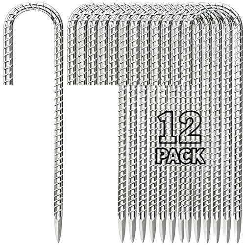12 inches Tent Stakes Heavy Duty 12 (12 Count)