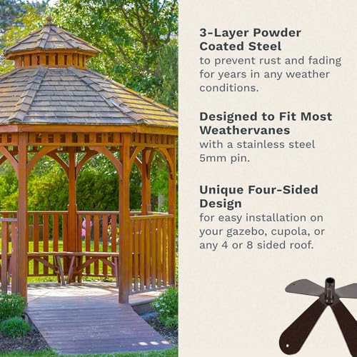 EZ Vane Steel Birdhouse Weathervane with Wind Cups