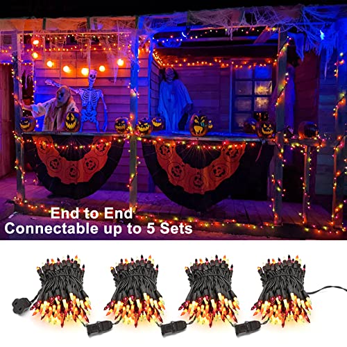Purple & Green & Orange Halloween Incandescent Lights 21.3ft 100 ct