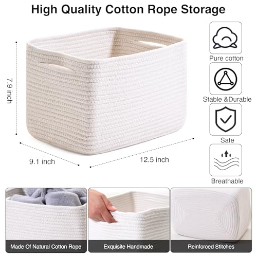 Storage Baskets for Organizing 12.5"x9.1"x7.9" (4 Count)