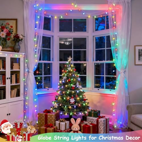 Globe String Lights Indoor Color Changing Christmas Lights Plug in