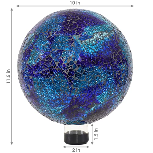 Sunnydaze 10" Mosaic Glass Gazing Ball for Garden (2 Count)