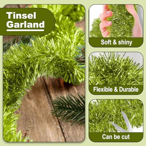 25 Feet Christmas Tinsel Garland