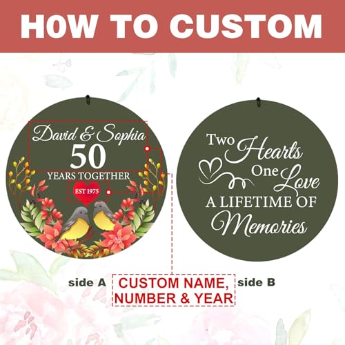 50th Anniversary Wind Chimes Personalized