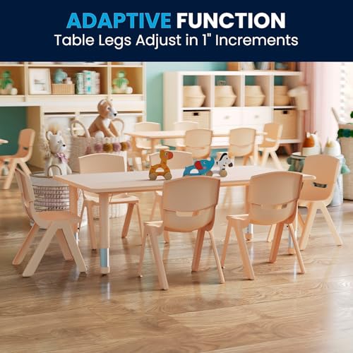 Kids 47.25x23.6 in Activity Table with 6 Chairs