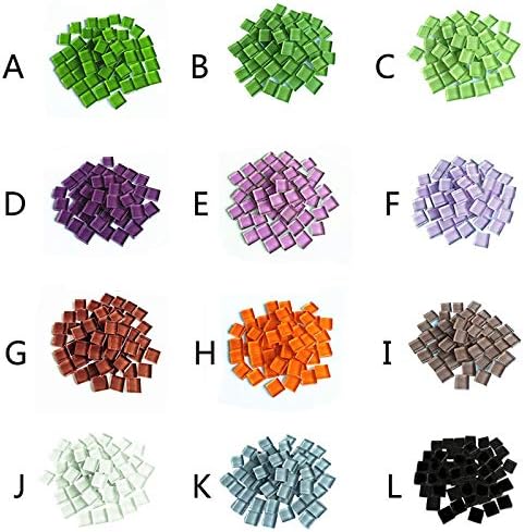 BestTeam Craft Material Mosaic Tile, Micro Glass Tiny Mini Mosaic Tile DIY Hobbies Children Handmade Crystal Free Stone Craft Material Creativity 300g (Red)