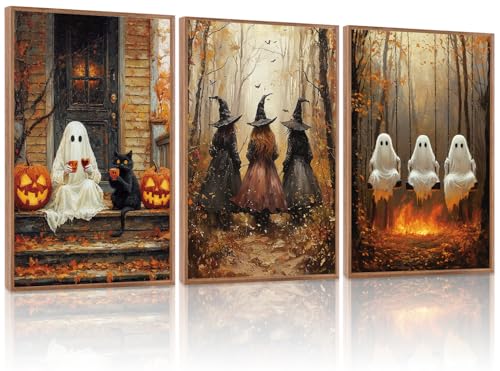Framed Halloween Canvas Wall Art