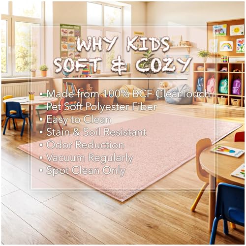 Soft & Colorful 7' x 7' Kids Classroom Area Rug