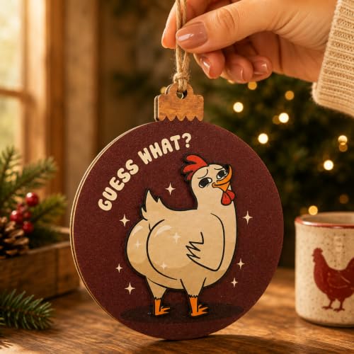 Funny Chicken Butt Christmas Ornaments 2026
