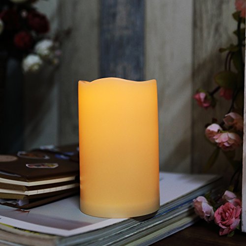 Outdoor Battery Operated Flameless LED Pillar Candles w