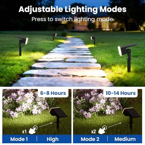 Solar Spot Lights Outdoor Waterproof (4 Count)