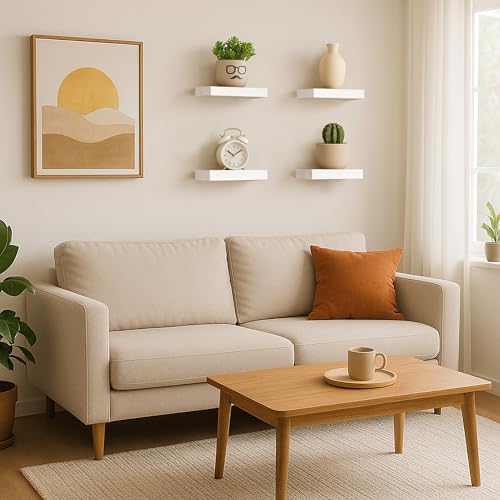 Wood Floating Shelves 12 inch Set of 2 (2 Count)