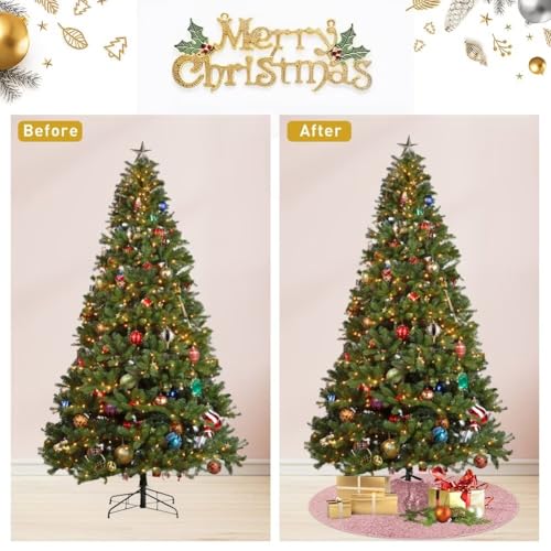 Sequin Tree Skirt 36 Inch Fuchsia Pink Ornament Christmas Decoration