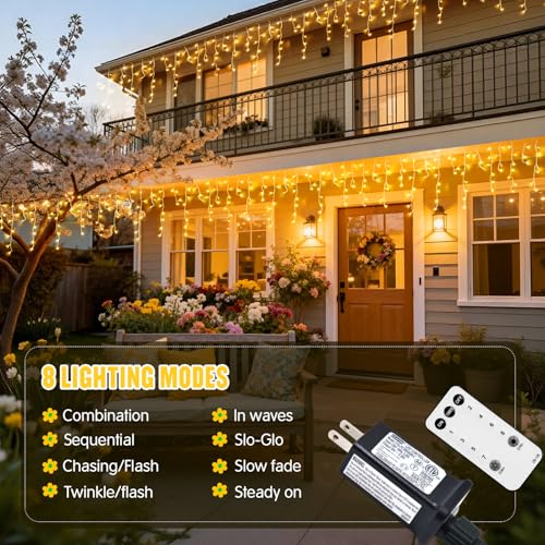 Icicle Lights for Outside (48.64 Foot)