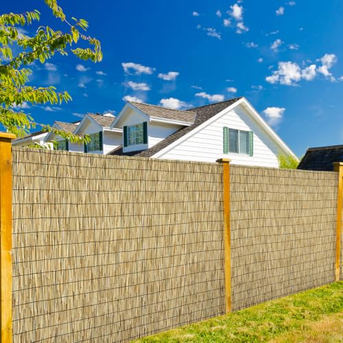 Natural 2 Pack 4FT X16.4FT Reed Fencing Roll Bamboo Privacy Screen (2 Count)