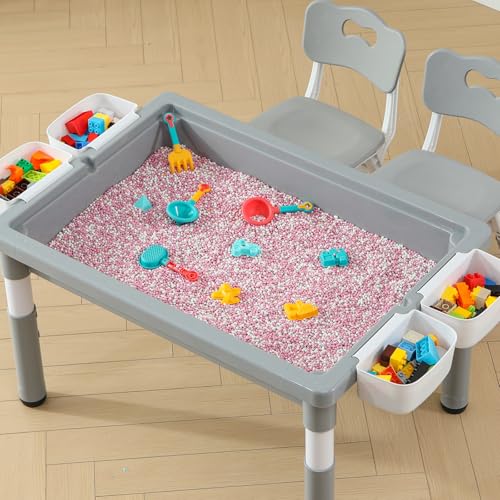 Multi Functional Kids Table and 2 Chairs Set (3 Count)