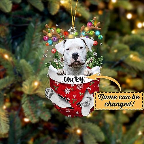Dogo Argentino Christmas Tree Decor