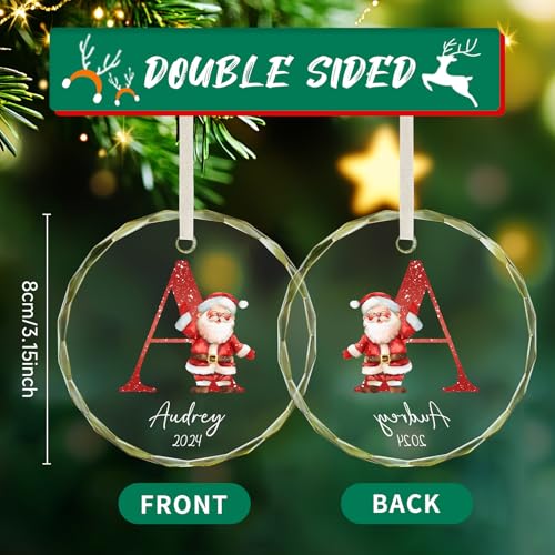 Personalized Christmas Ornaments with Initial Name