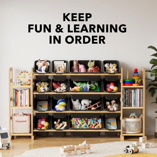Toy Storage Organizer with 6 Shelves and 16 Bins