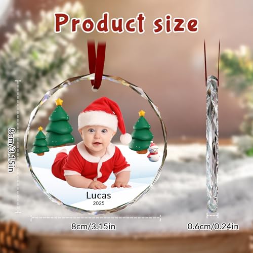 Custom Christmas Ornament Glass