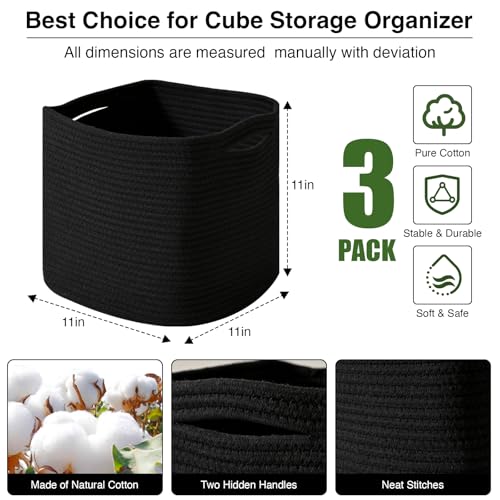 11 Inch Cube Storage Bins (3 Count)