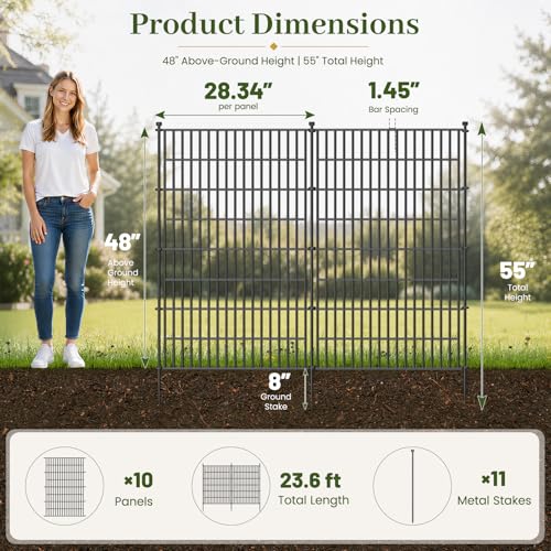 No Dig Garden Fence Outdoor for Yard