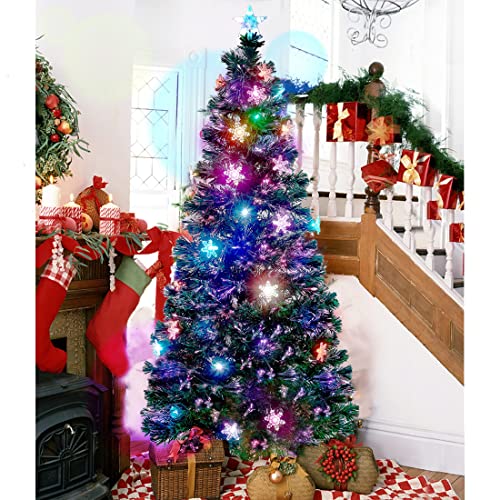 6 ft Pre Lit Optical Fiber Christmas Artificial Tree