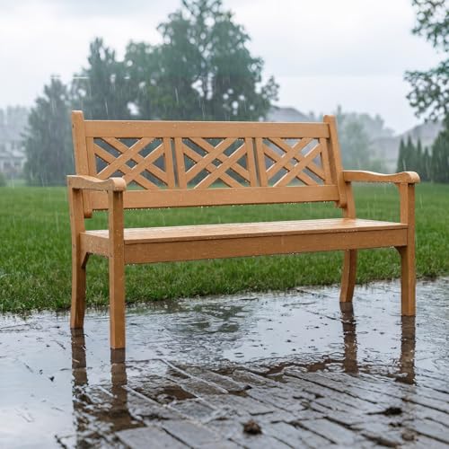 54" Poly Lumber Outdoor Patio Bench Weatherproof