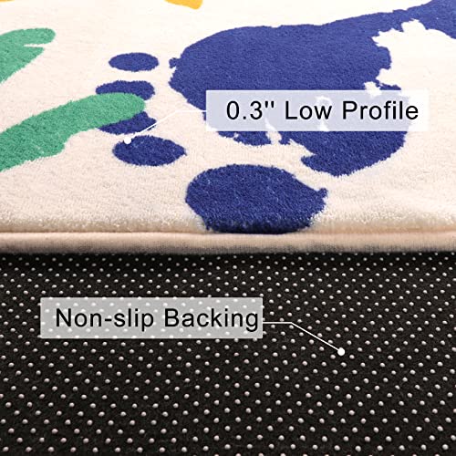 Handprints and Footprints Kids Rug Play Carpet