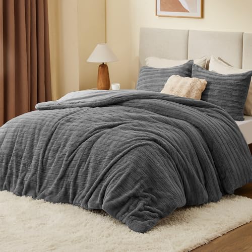 Faux Fur King Size Comforter Set
