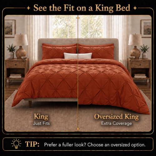 King Size Comforter Set Terracotta