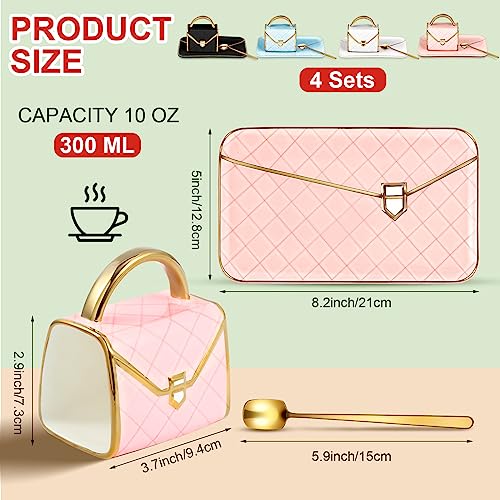 4 Sets Coffee Mug Elegant Handbag Shaped Cup