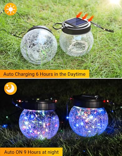 Solar Lantern Solar Lights Outdoor Waterproof 6 (6 Count)