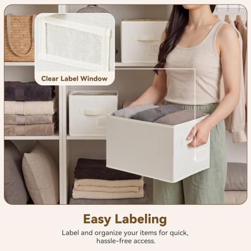 Closet Shelf Baskets with Label (3 Count)